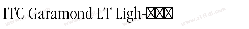ITC Garamond LT Ligh字体转换
